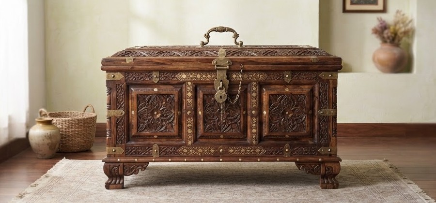 Heritage Bridal Chest — Brass Inlay