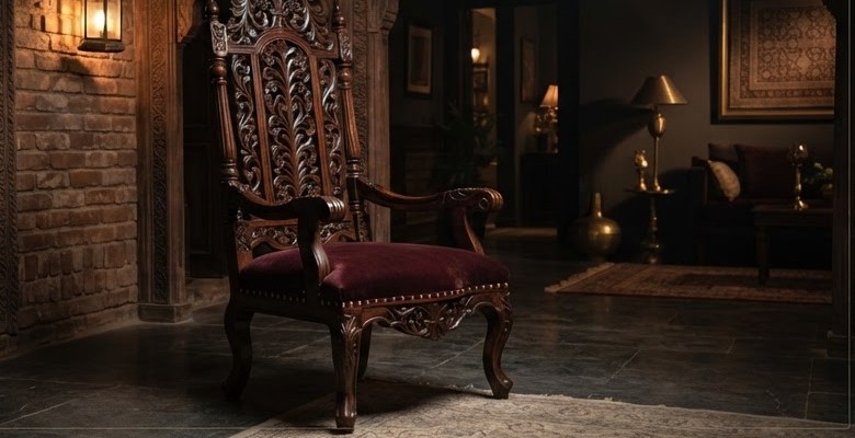 Traditional Carver Chair — High Back